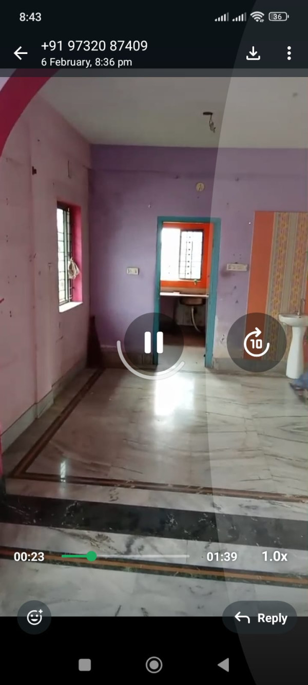 2bhk Flat at Chinsura, Hoogly, WB